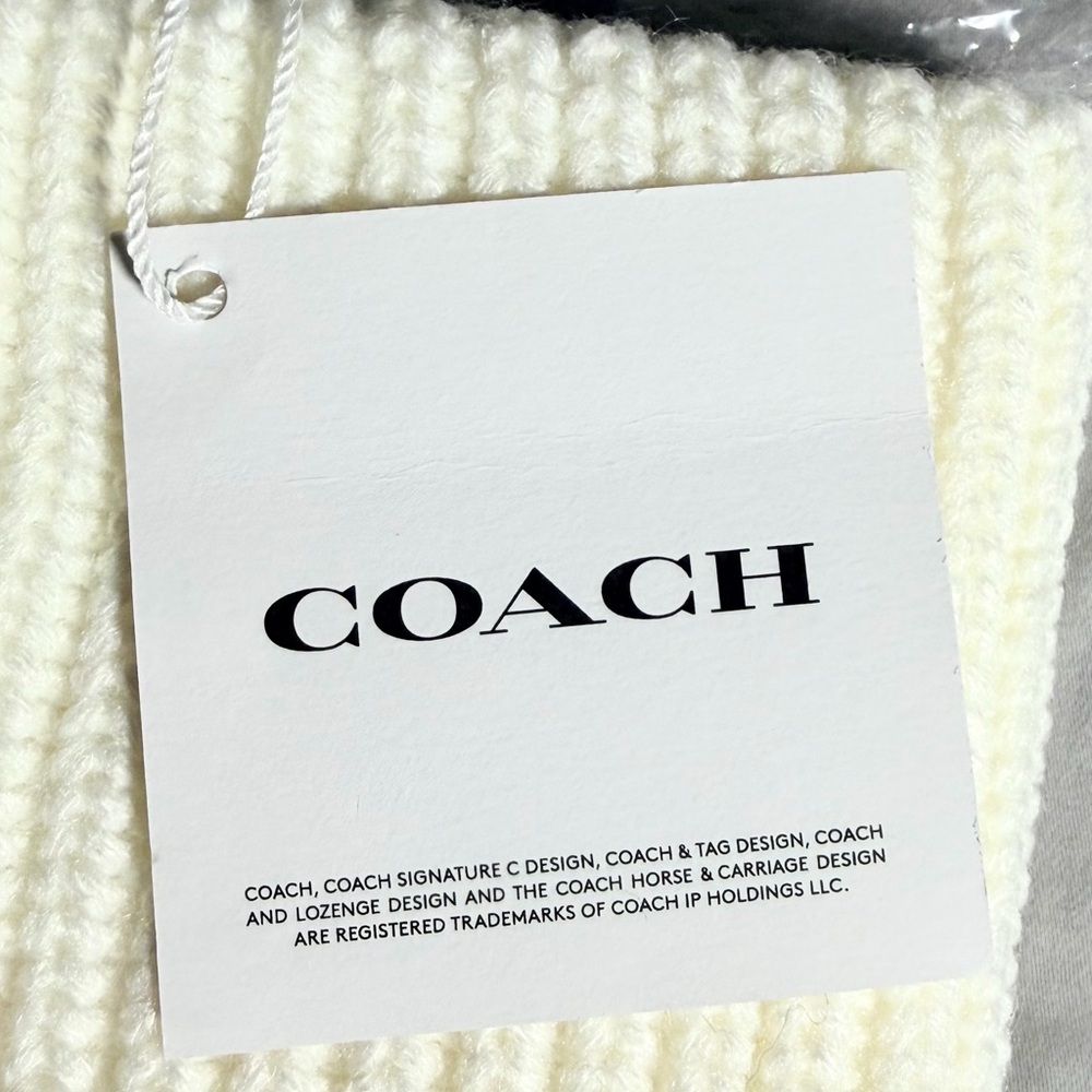 Coach Cream Cable Knit Headband NWT - Picture 5 of 8